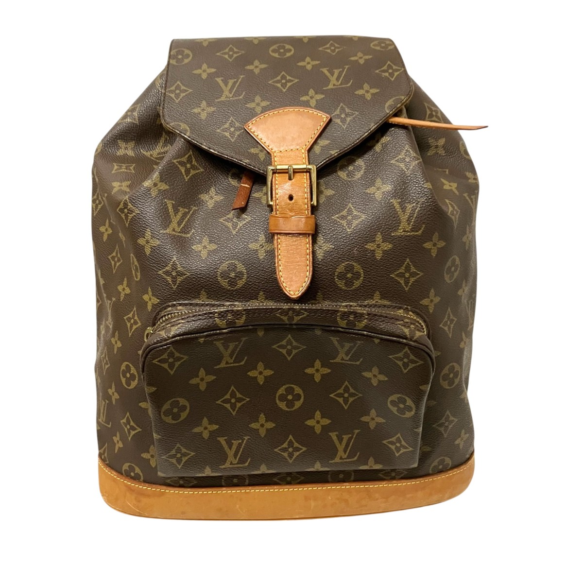 【中古】LOUIS VUITTON モン掏摸GM モノグラム 背嚢 M51135 赤銅色 【200526】（ルイヴィトン）
