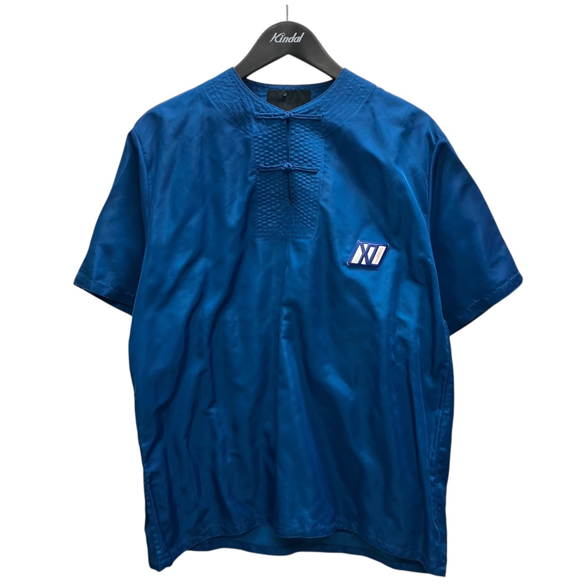 【中古】XANDER ZHOU 瀬戸もの半袖プルオーバー 青み 大きさ：48 【200526】（ザンダーゾウ）