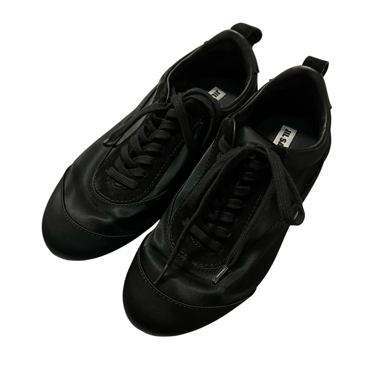 【中古】JIL SANDER ロ―取りすてるスニーカー 黒いこと 大いさ：38 【200526】（ジルサンダー）