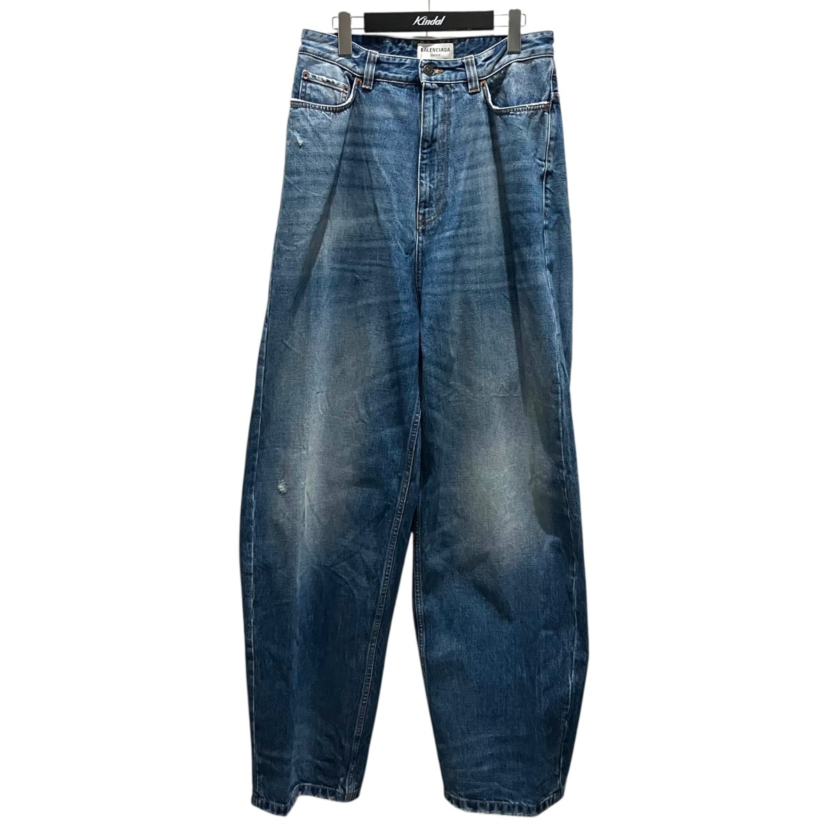 【中古】BALENCIAGA 【PULL-UP TROUSERS】 ジーンズズボン下 704282 インディゴ 大きさ：S 【200526】（バレンシアガ）