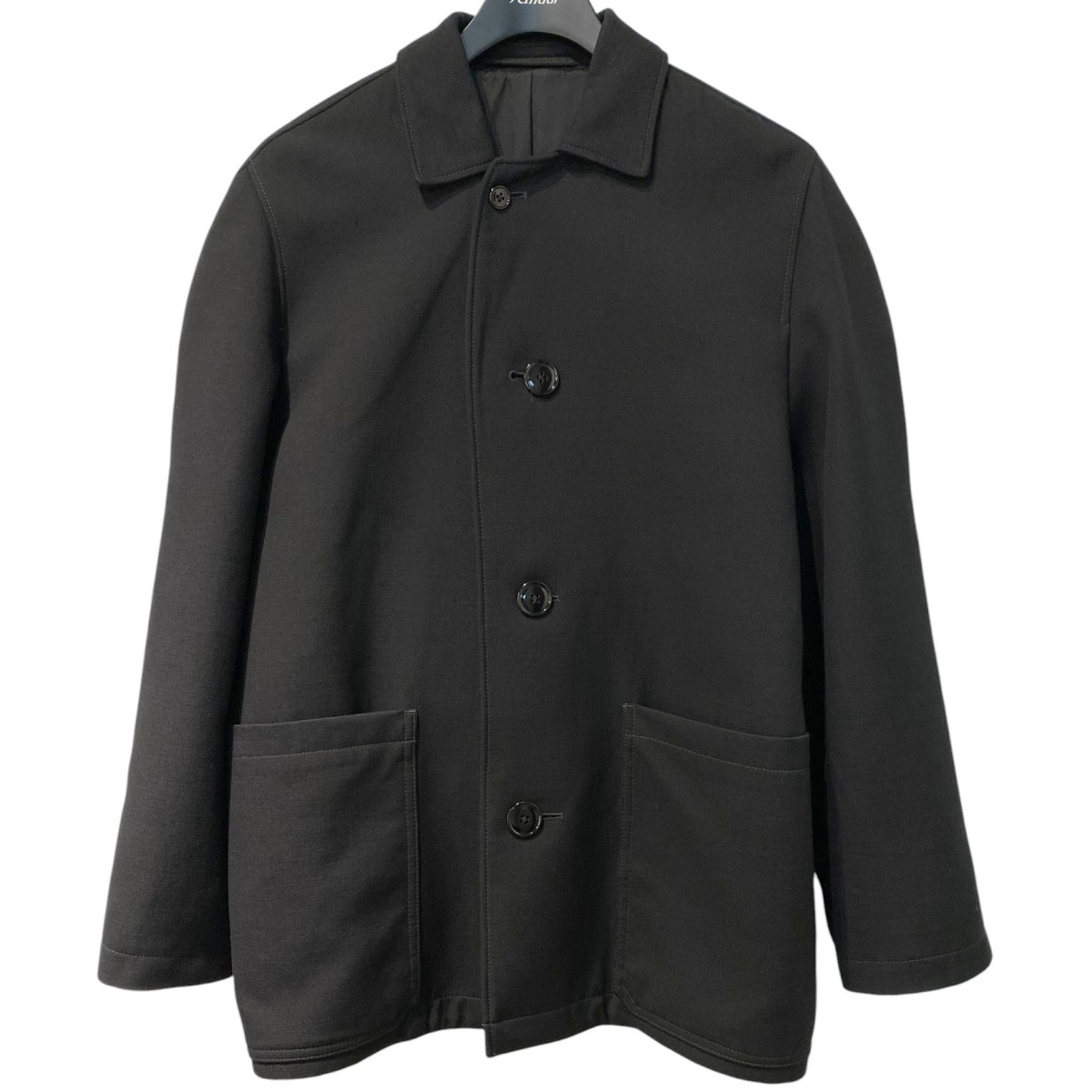 【中古】LEMAIRE 22AW CROPPED CROMBIE JACKET 黒いこと 大きさ：XS 【200526】（ルメール）