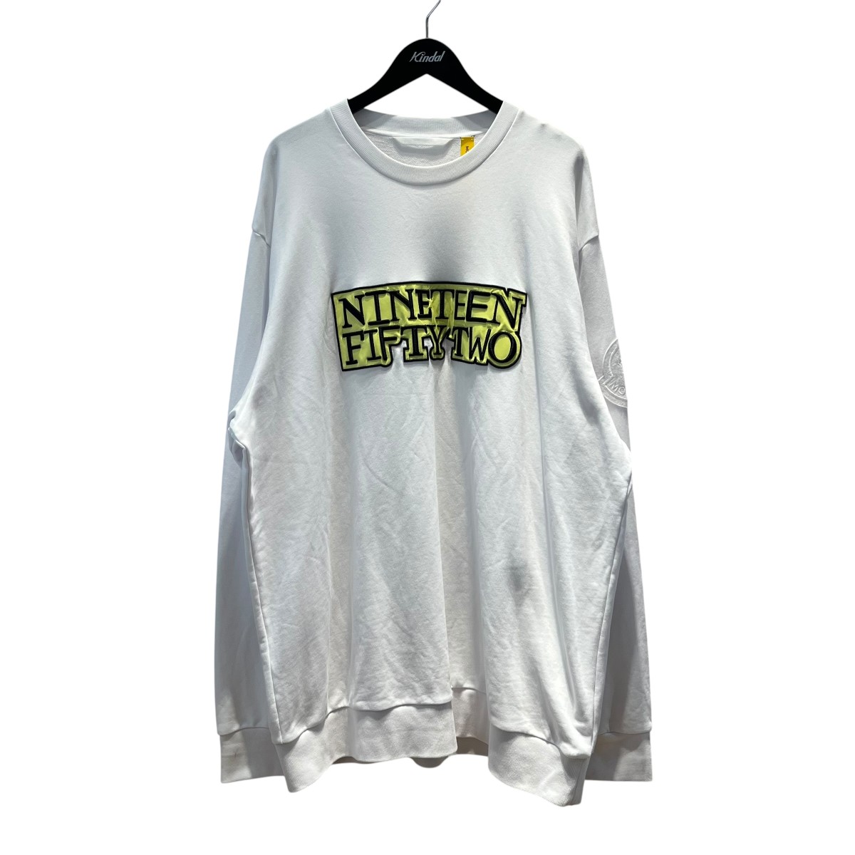 【中古】MONCLER GENIUS 1952刷り上げる 長袖汗水 G10928G73210 白いこと 大きさ：3XL 【200526】（モンクレールジーニアス）