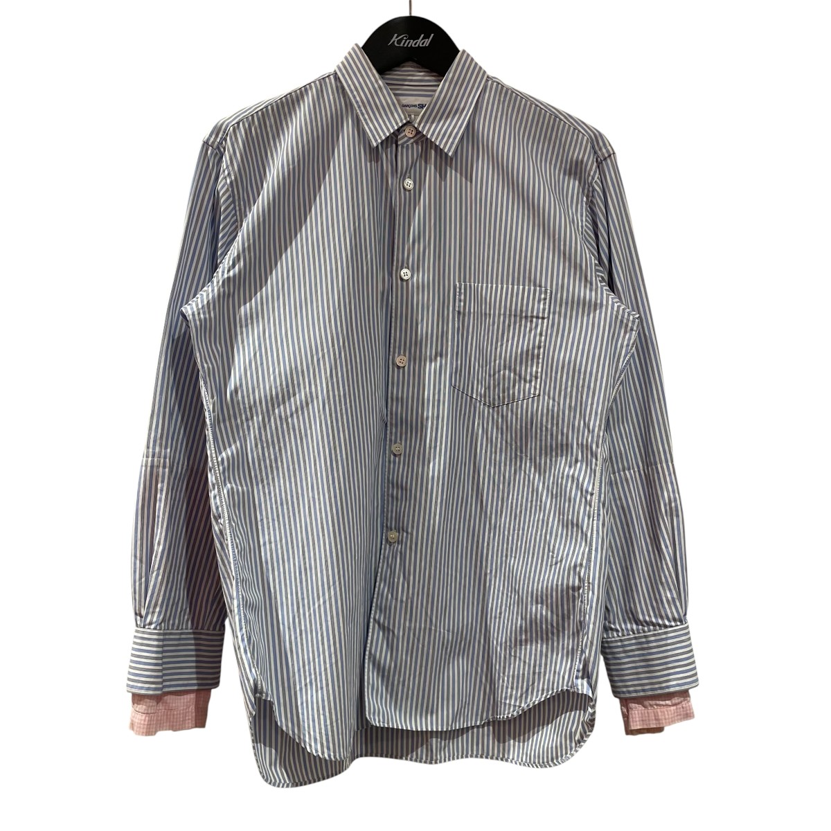 【中古】COMME des GARCONS SHIRT 長袖ティーシャツ 天の原青碧 大いさ：XS 【200526】（コムデギャルソンシャツ）