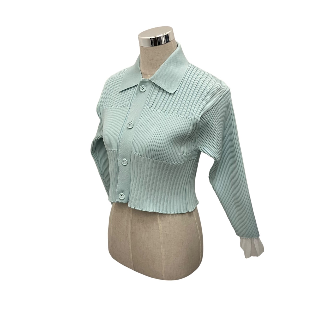 【中古】CFCL 【FLUTED LUCENT CROPPED SHIRT CARDIGAN】 クロップドシャツカーディガン CF011KE098JP00 ペパーミント 大きさ：1 【200526】（シーエフシーエル）