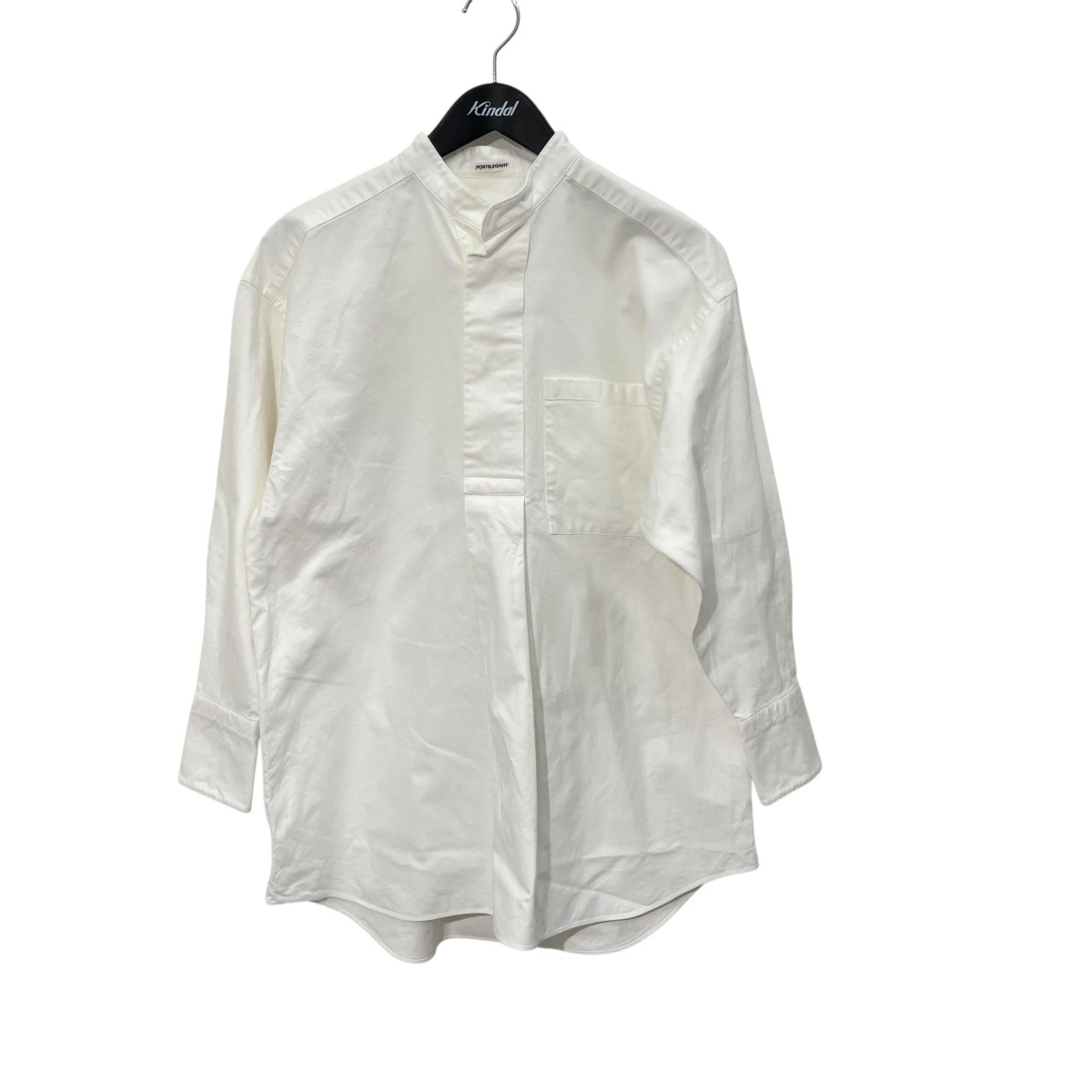【中古】POSTELEGANT 長袖プルオーバー TP20S0008 白いこと 大きさ：38M 【200526】（ポステレガント）