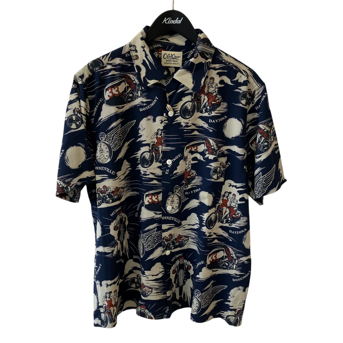 【中古】old crow BLACKBIRD - S S SHIRTS 半袖プルオーバー OC-24-SS-09 米国海軍 大きさ：M 【210526】（年寄りの烏）