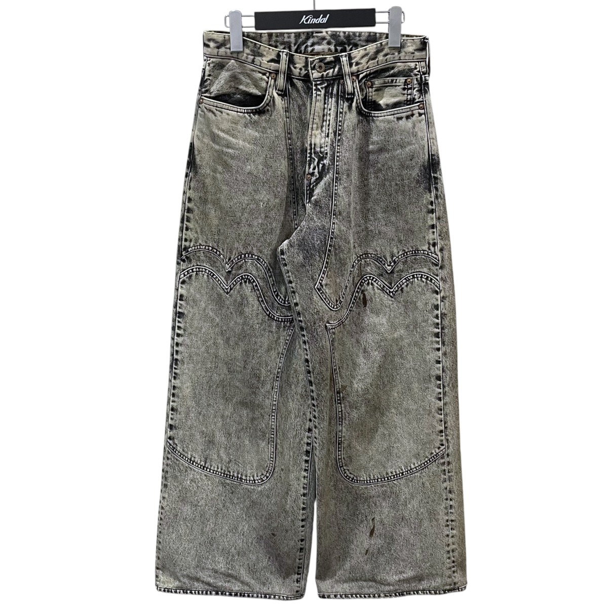 【中古】\u003cBR\u003eSUGARHILL\u003cBR\u003e24SS 製作ジーンズズボン下 ACID WASHED MODERN WESTERN WIDE TROUSERS 2441000420 黒いこと 大きさ：30\u003cBR\u003e【必要経費思いかえす】