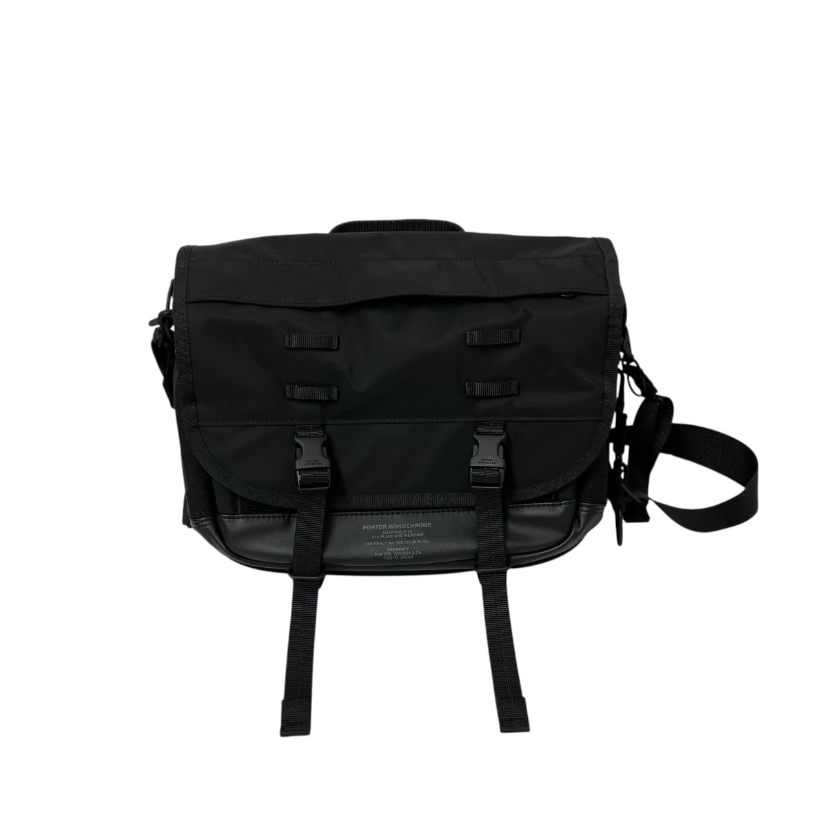 【中古】PORTER MONOCHROME MESSENGER BAG 2WAY御徒面子 黒いこと 【210526】（ボーイ）