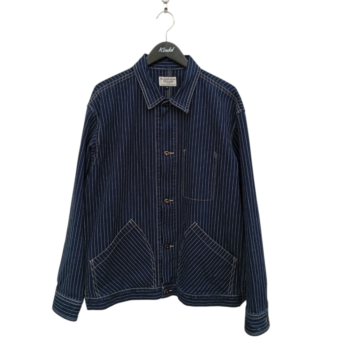 【中古】SCHOTT BROS． OLD HICKORY DENIM JACKET 縞模様 上衣 782-3952009 米国海軍 大きさ：XL 【210526】（ショットブロス）