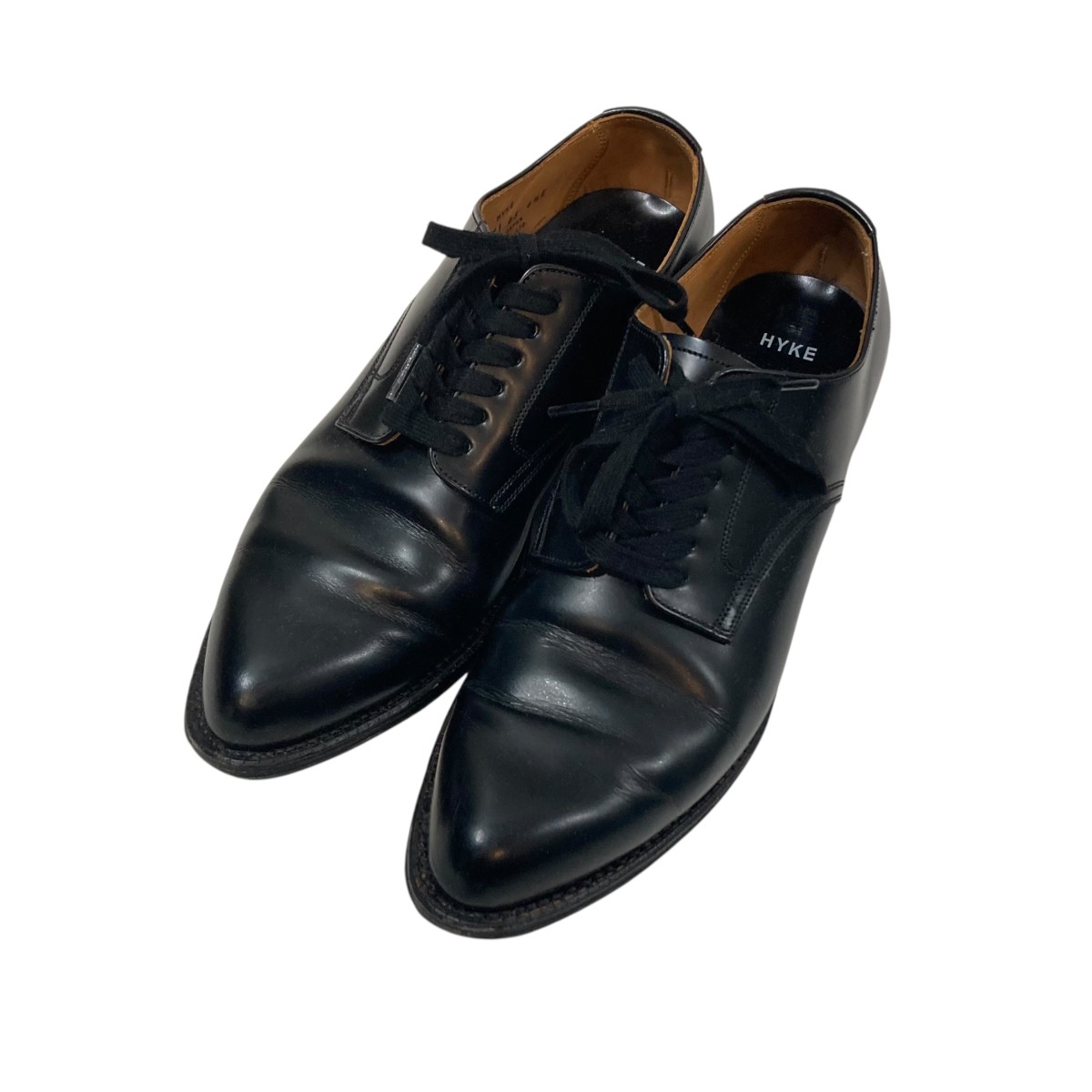 【中古】HYKE なめし革シューズ 19041 65 黒いこと 大きさ：6 1/2 【220526】（山歩き）