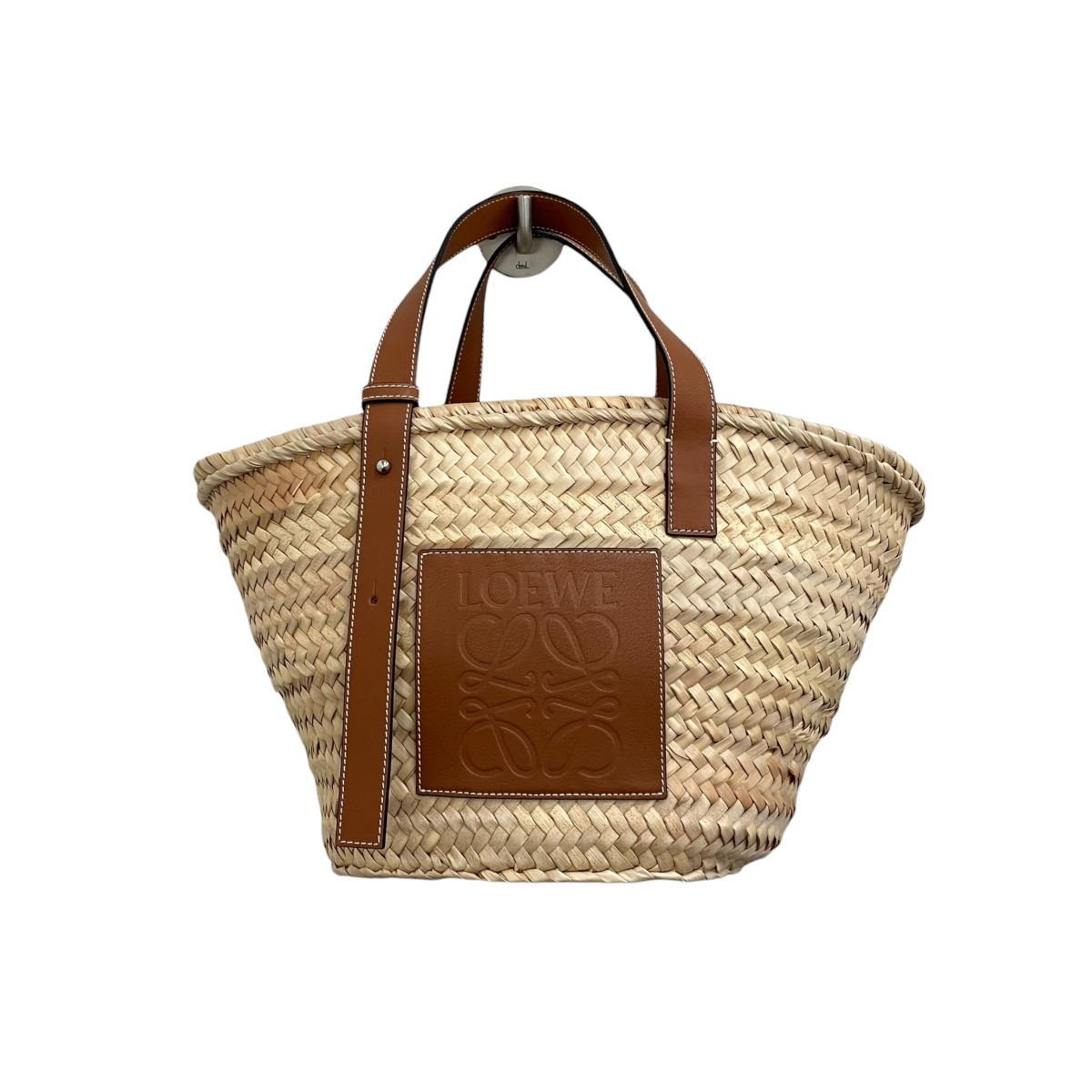 【中古】LOEWE カゴ御徒面子 ベージュ 【210526】（ロエベ）