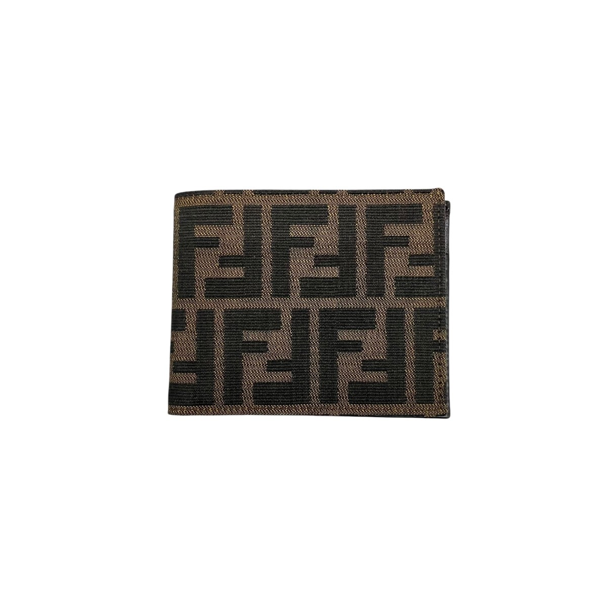 【中古】FENDI ズッカ柄二つ折り銭入れ 2266 7M0001 赤銅色 【210526】（フェンディ）