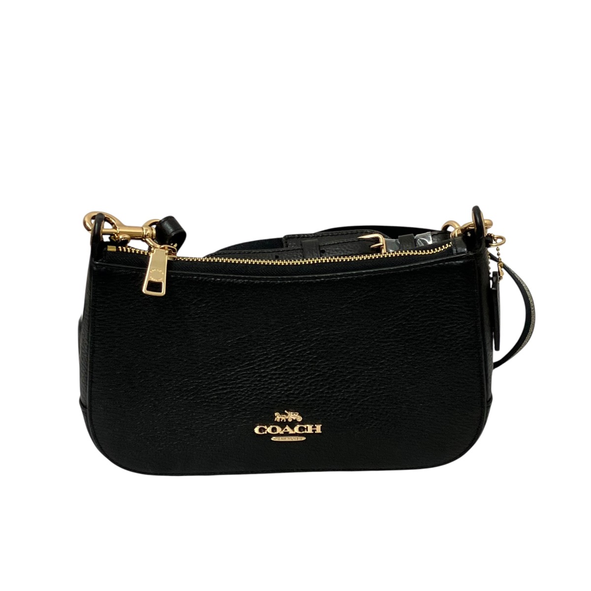 【中古】COACH ショルダーバッグ C7265 黒いこと 【220526】（コーチ職）