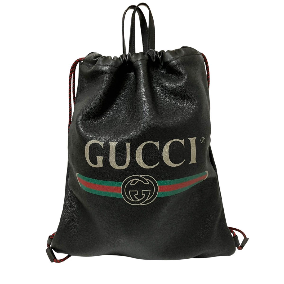 【中古】GUCCI ドローストリング  2WAYうしろ側容器に並べる 516639 黒いこと 【220526】（グッチ）