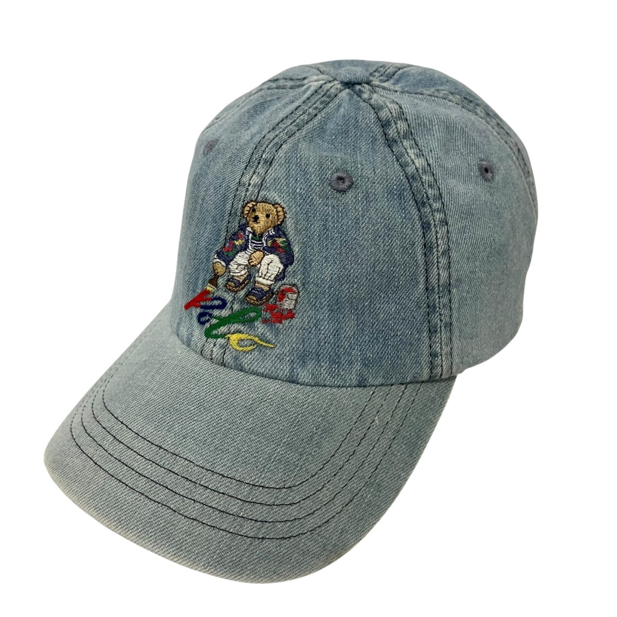【中古】POLO RALPH LAUREN　デニムキャップ ブルー 【220526】（ポロラルフローレン）｜ブランド古着のカインドオル