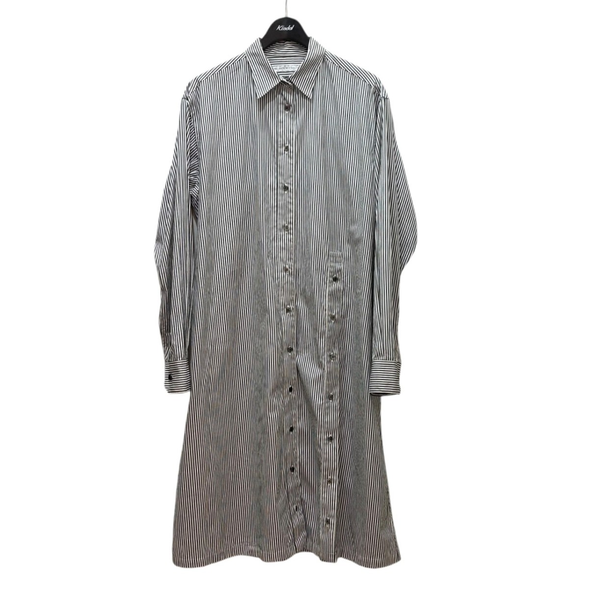 【中古】JOHN LAWRENCE SULLIVAN BROADCLOTH SHIRT DRESS 3D007-0223-15 黒いことｘ白いこと 大きさ：os 【220526】（ジョンローレンスサリバン）