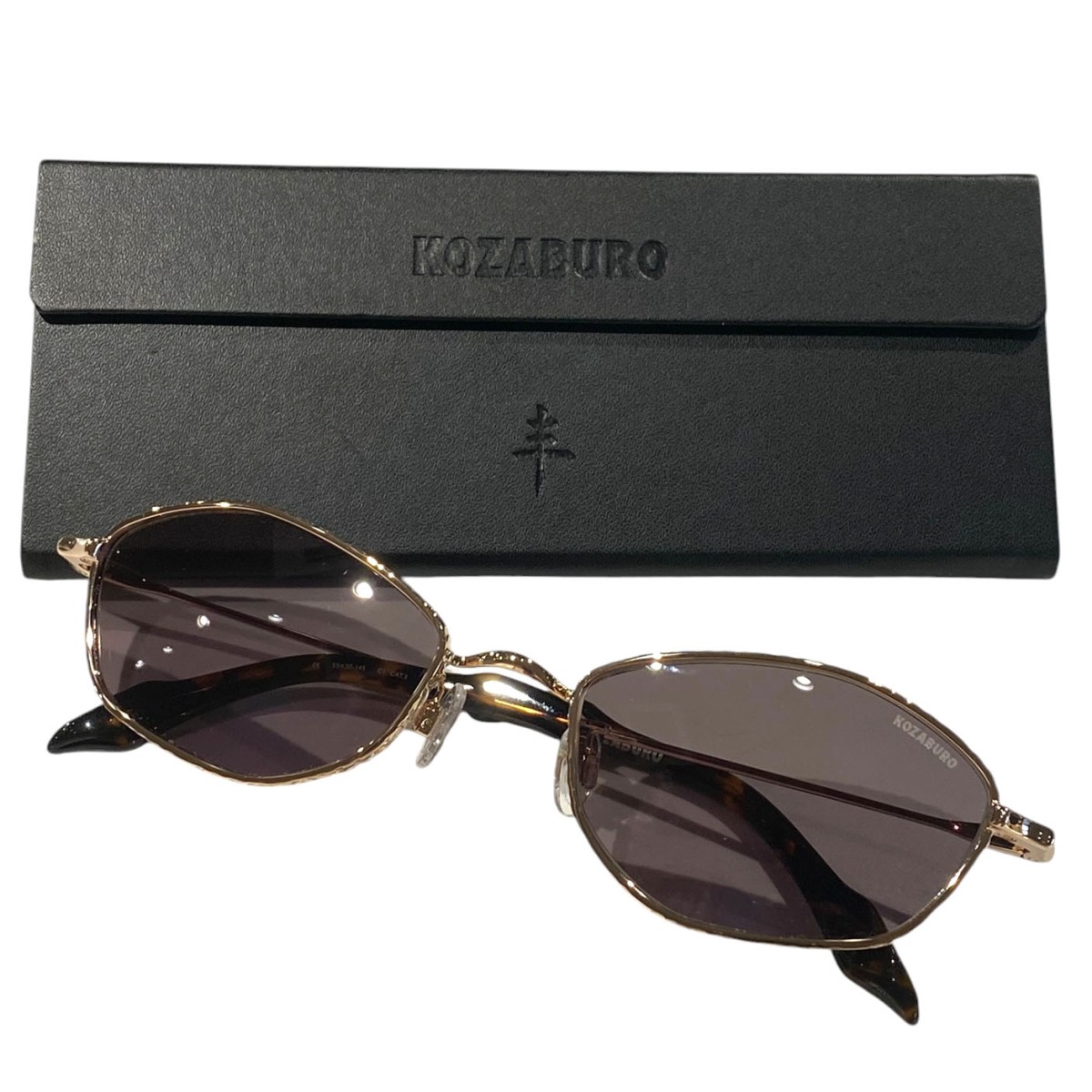 【中古】KOZABURO Tri Zabu Glasses Gold黒眼鏡メガネ ゴールド×薄墨色赤銅色 大きさ：OneSize(55□20-145) 【220526】（コウザブロウ）