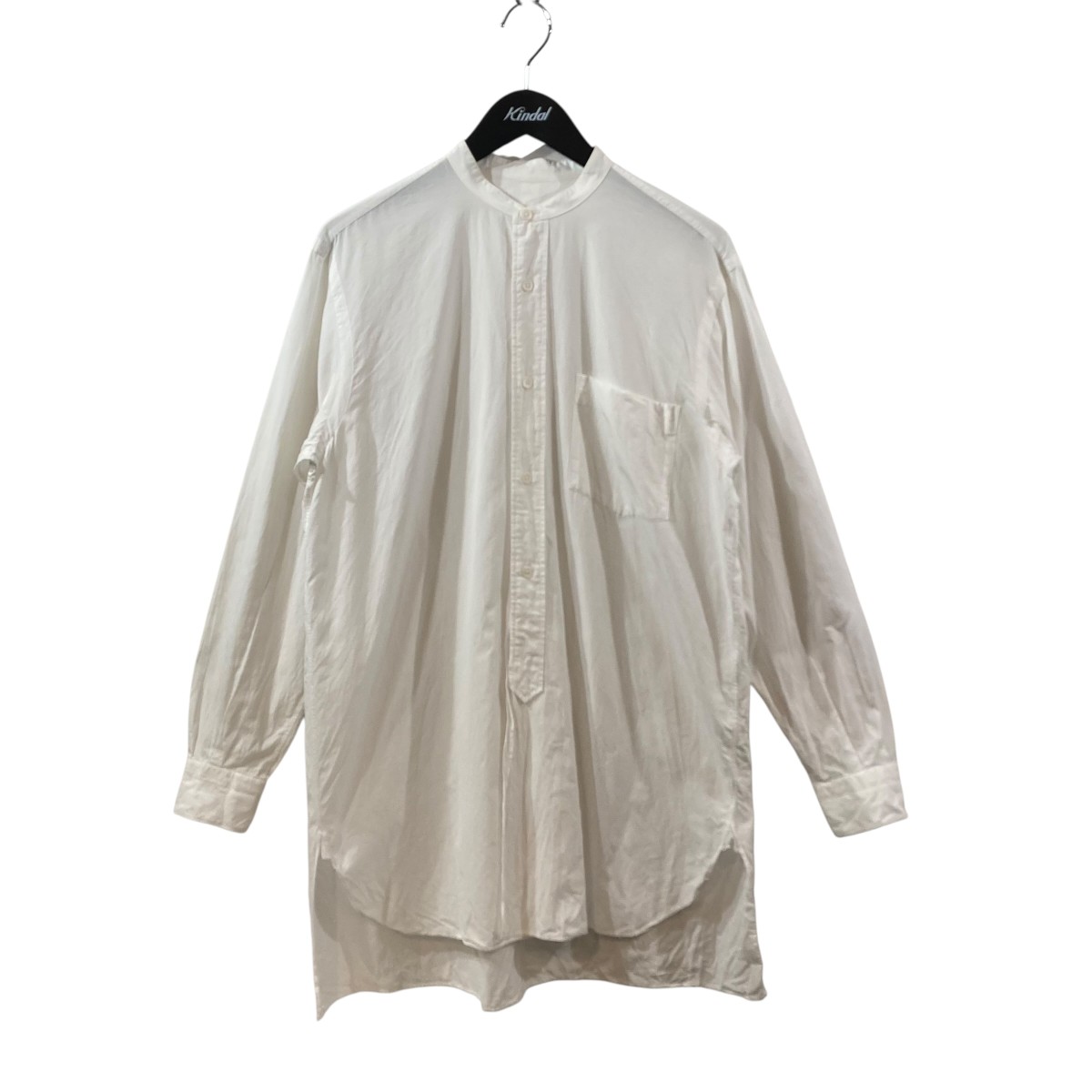 【中古】COMOLIBAND COLLAR SHIRT バンドカラーシャツ T01-02002 ホワイト サイズ:1【価格見直し】|ブランド古着のカインドオル