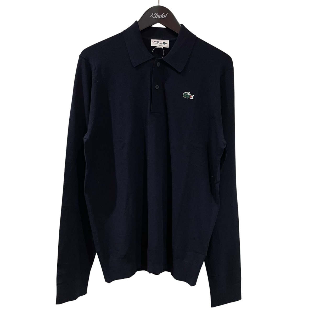 【中古】LACOSTE SPORT ミニマルゴルフポロニットシャツ 長袖スポーツシャツ AH4812-10 米国海軍 大きさ：3 【220526】（ラコステスポーツ）