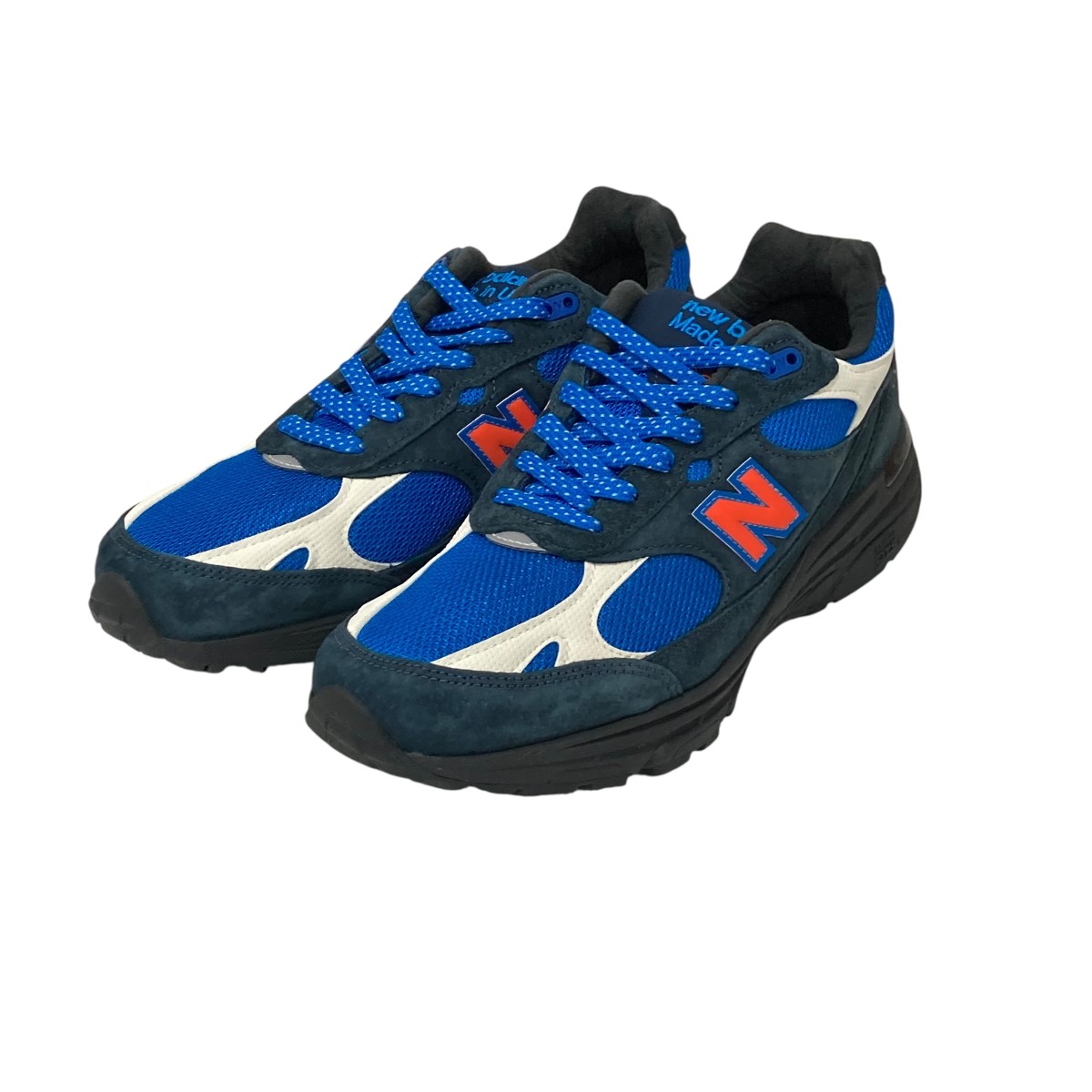 【中古】NEW BALANCE KITH スニーカー U993MG ベージュ×青色 大きさ：27 【230526】（ニュー平衡にする）