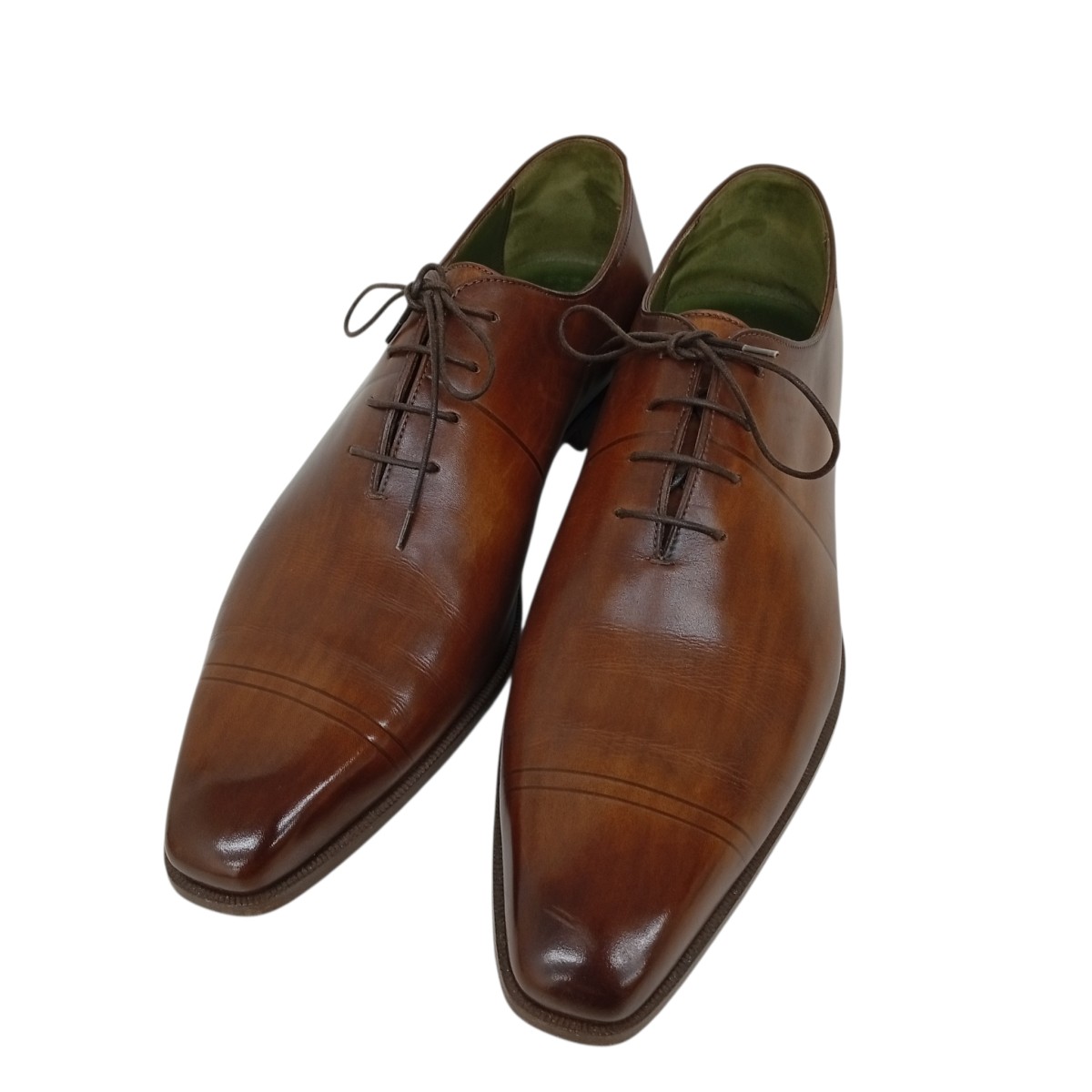【中古】Berluti 大広間とり捨てるオックスフォード シューズ 赤銅色 大きさ：10 【230526】（ベルルッティ）