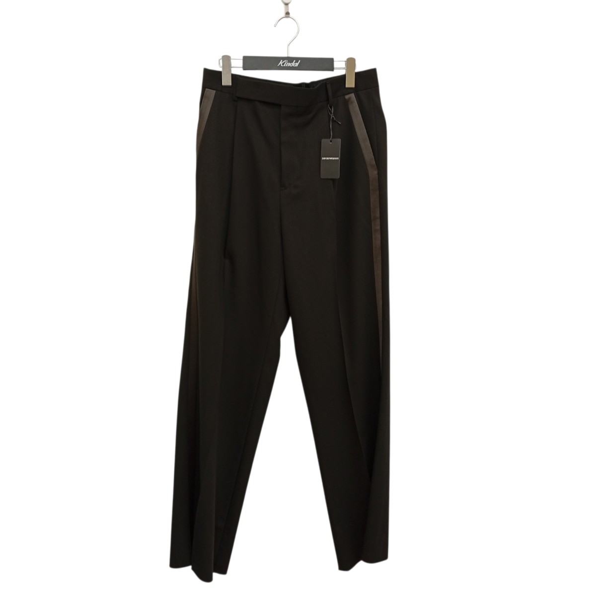 【中古】\u003cBR\u003eEMPORIO ARMANI\u003cBR\u003e姿勢伝達ルート スラックス EM003650 濃灰色薄墨色 大きさ：46\u003cBR\u003e【必要経費思いかえす】