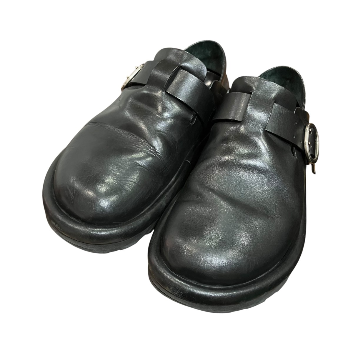 【中古】JIL SANDER レザーストラップシューズ 黒いこと 大いさ：42 【230526】（ジルサンダー）