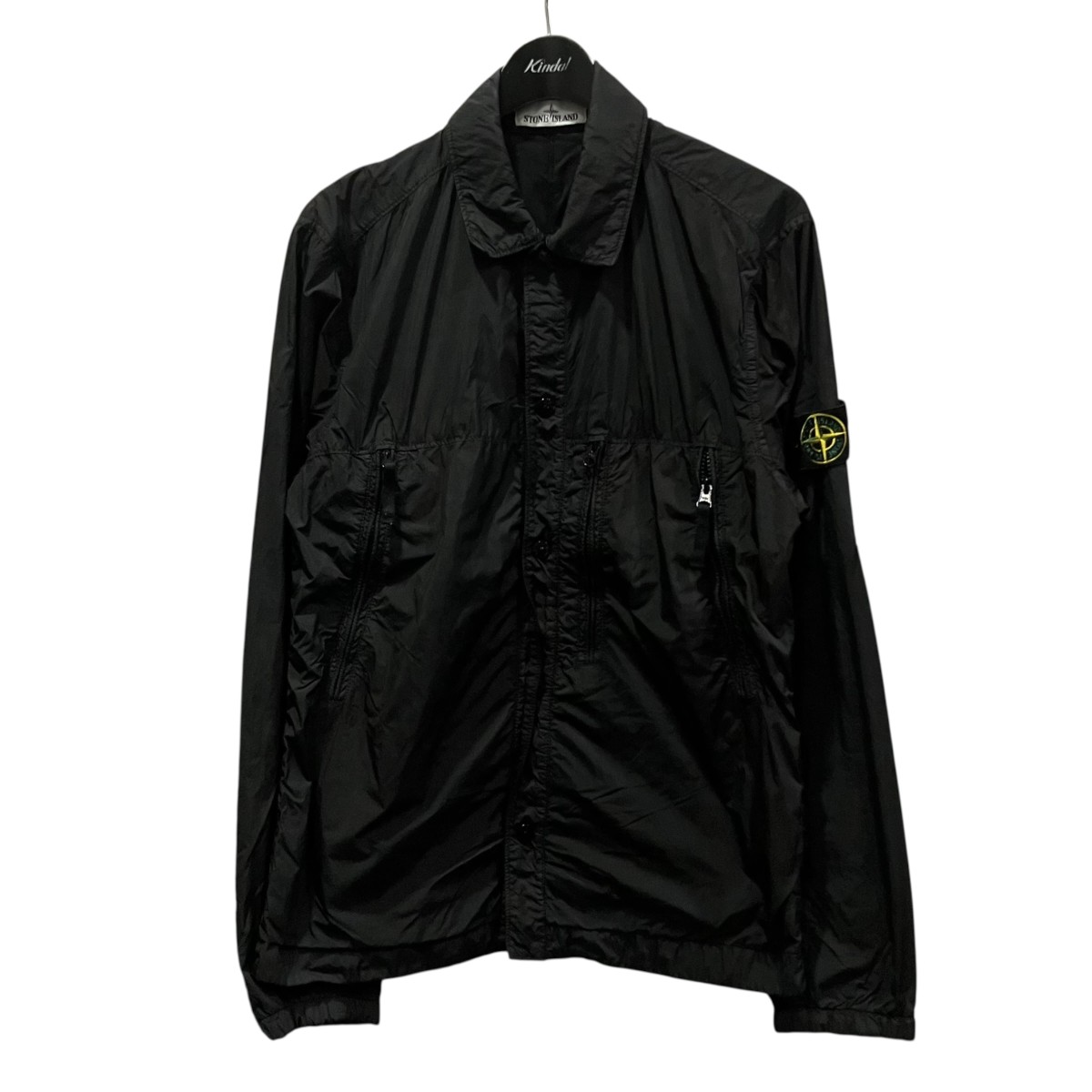 【中古】STONE ISLAND ナイロンオーバーシャツ 711510323 黒いこと 大きさ：S 【230526】（ストーンアイランド）