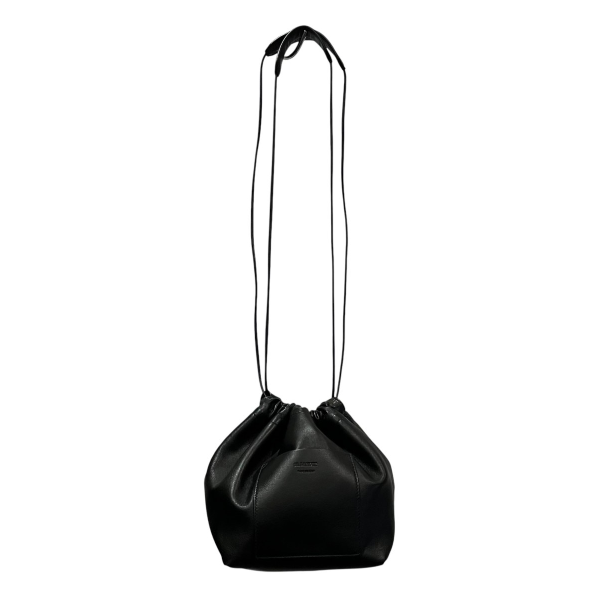 【中古】JIL SANDER リバーシブルドローストリングバッグ 黒いこと 【230526】（ジルサンダー）