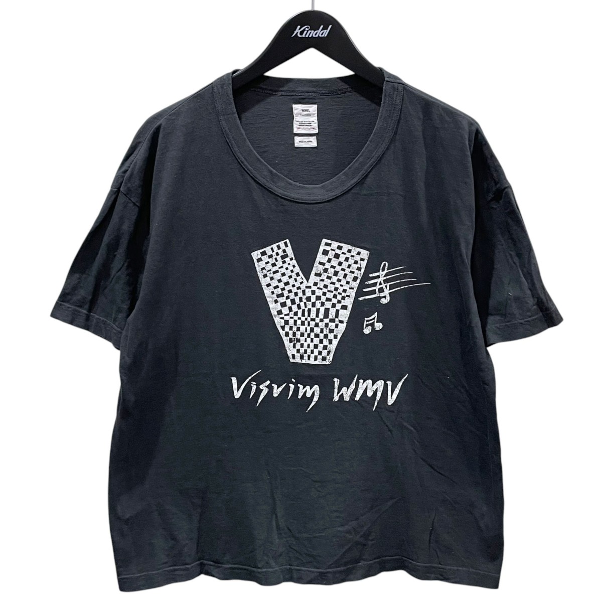 【中古】VISVIM 25SS 不都合製作プルオーバー JUMBO TEE S／S V CRASH ジャンボ お茶 遊撃手捩り ブイ 衝突 0325105010003 黒いこと 大きさ：0 【230526】（ビズビム）