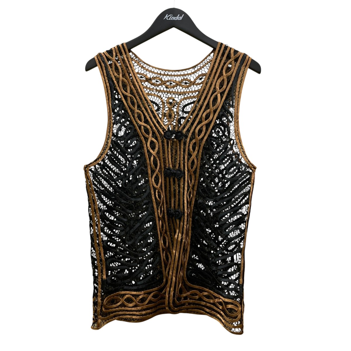 【中古】TODAYFUL Embroidery Middle Vest より良い 12410404 黒いこと 大きさ：Free 【230526】（トゥデイフル）