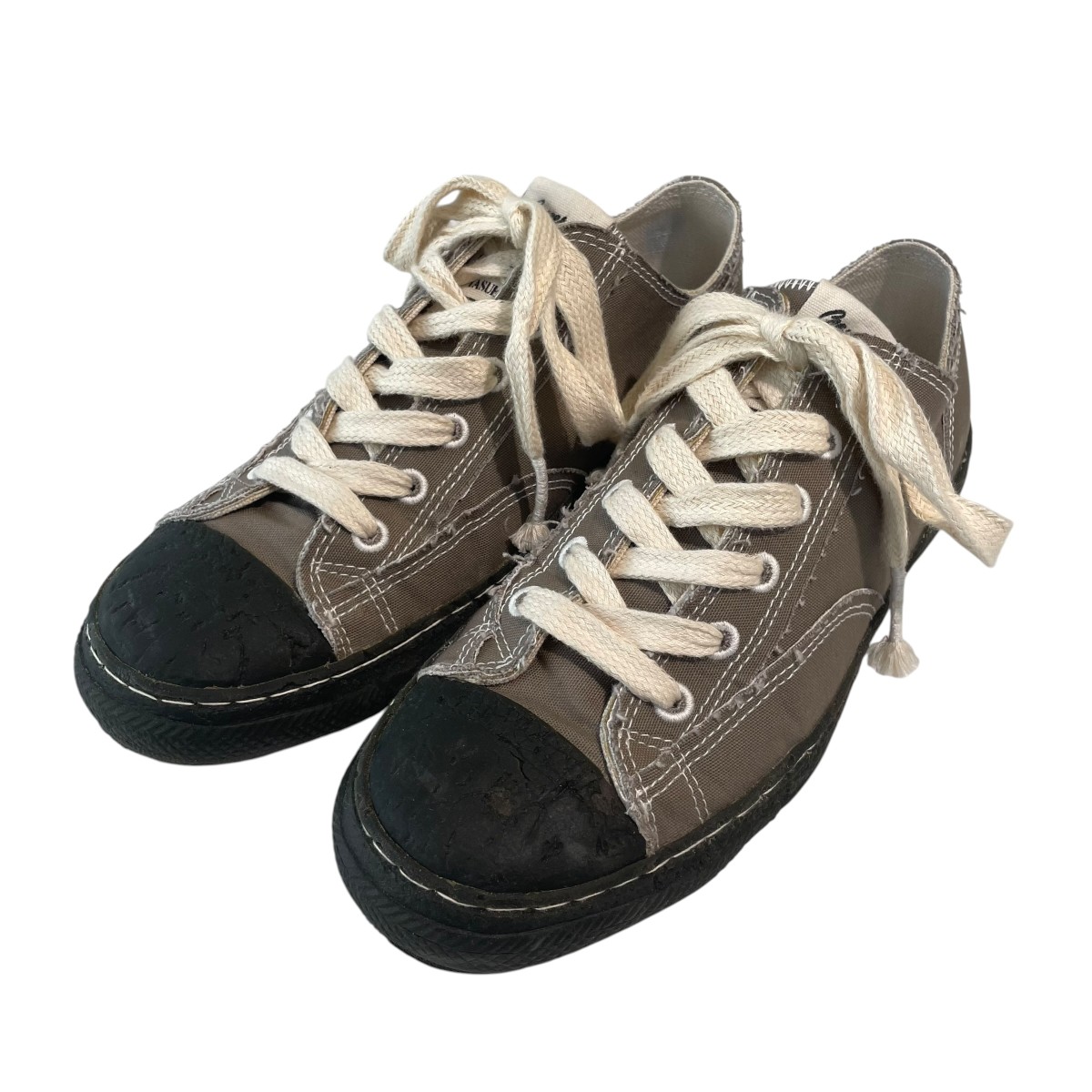 【中古】\u003cBR\u003eMIHARA YASUHIRO\u003cBR\u003eGeneral Scale PAST Sole 6 top Sneaker ローカットスニーカー A07FW502 薄墨色 大いさ：43\u003cBR\u003e【通貨価値思いなおす】