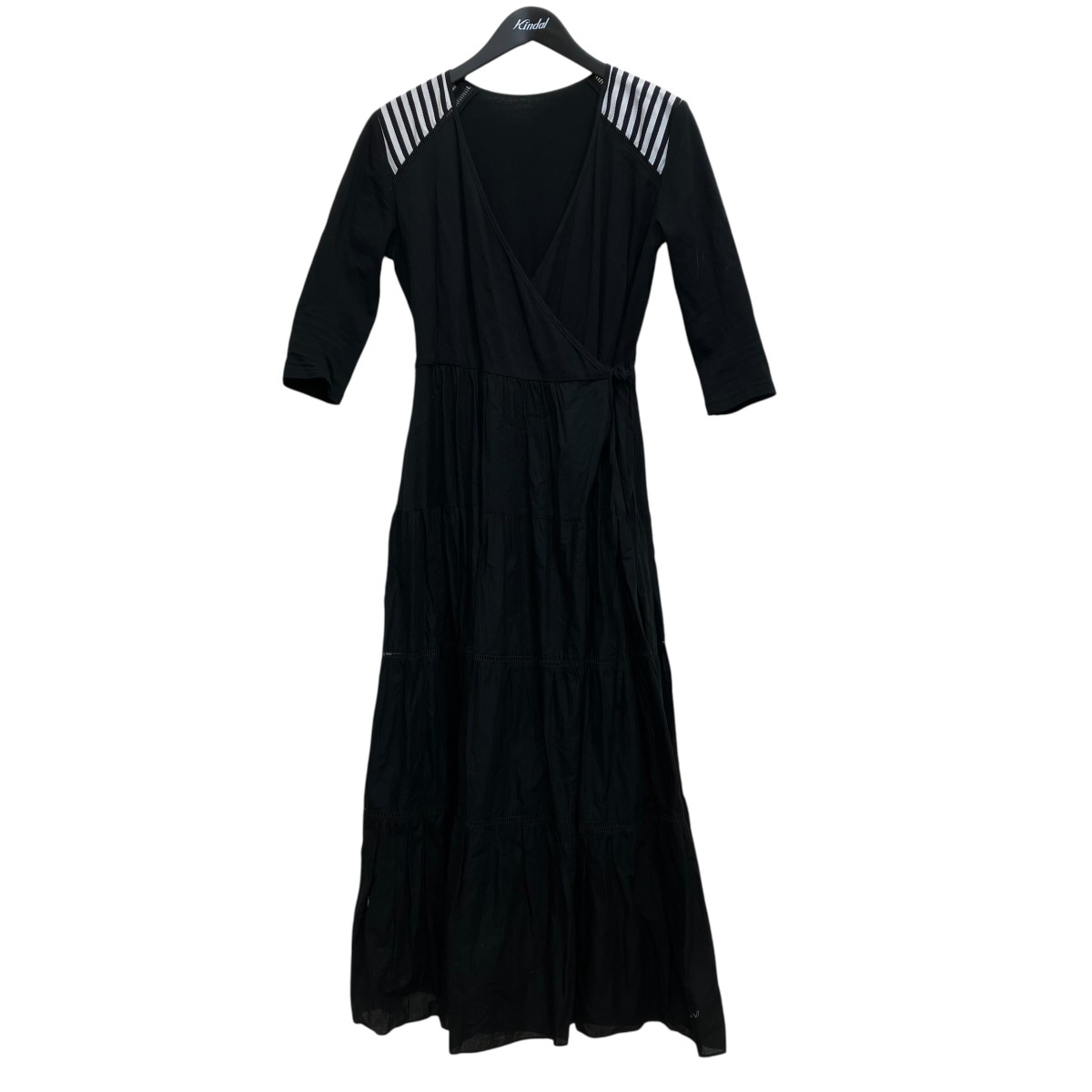 【中古】BORDERS AT BALCONYBALLERINA MAXI DRESS BLACK 長袖ワンピース 半袖ワンピース BD19113E45 ブラック サイズ:36【価格見直し】|ブランド古着のカインドオル