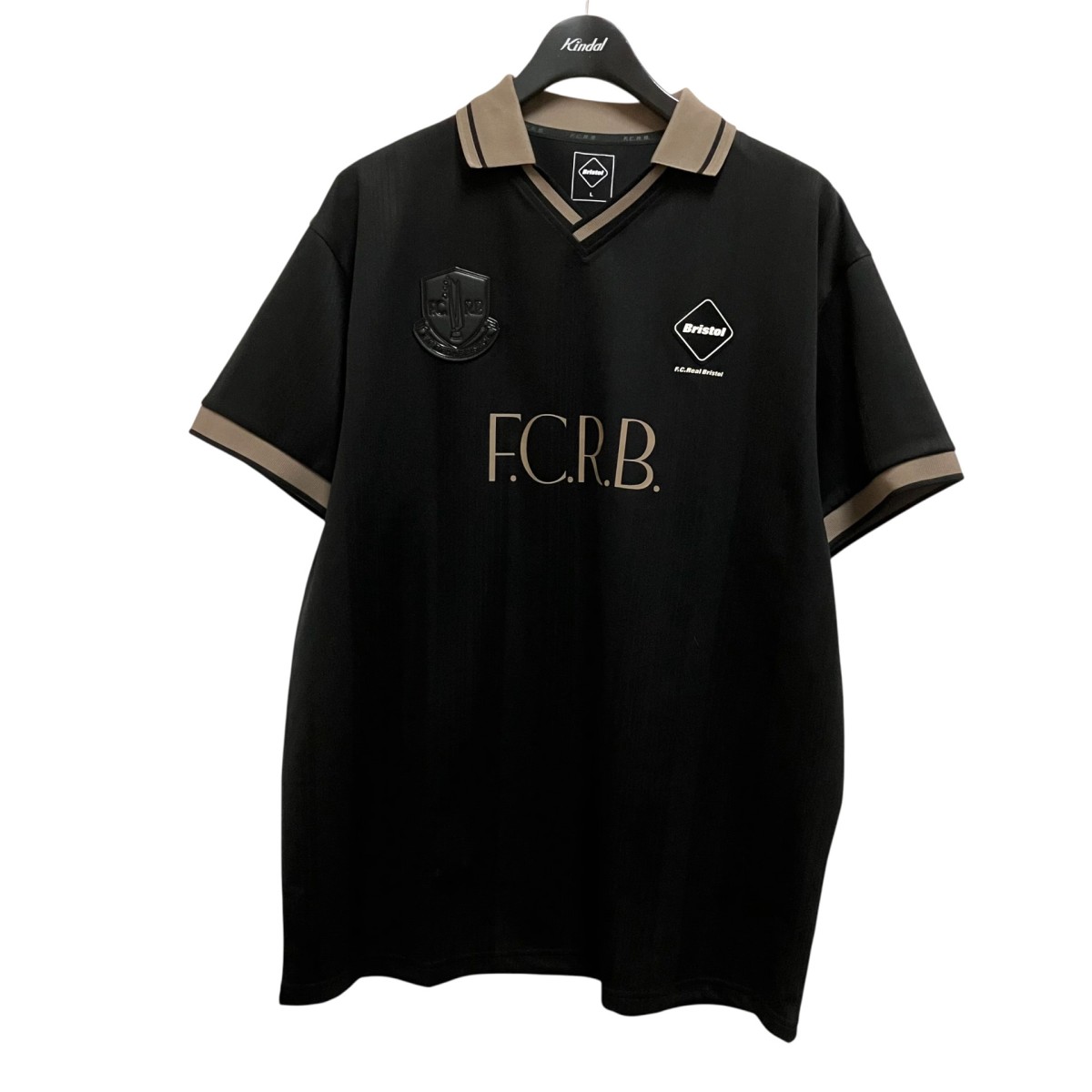 【中古】F．C．R．B． EXHIBITION S／S GAME SHIRT 力くらべプルオーバー FCRB 252005 黒いこと 大きさ：L 【240526】（エフシーアールビー）