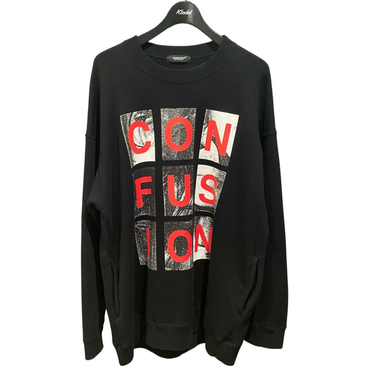 【中古】UNDERCOVER 25AW BIG SWEAT CONFUSION UC2E4894-2 黒いこと 大きさ：2 【230526】（アンダー覆いかぶせる）