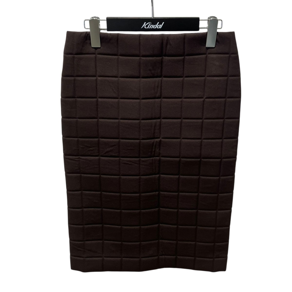 【中古】BOTTEGA VENETA スクエアキルティングタイトスカート 601036 赤銅色 大きさ：36 【240526】（ボッテガヴェネタ）