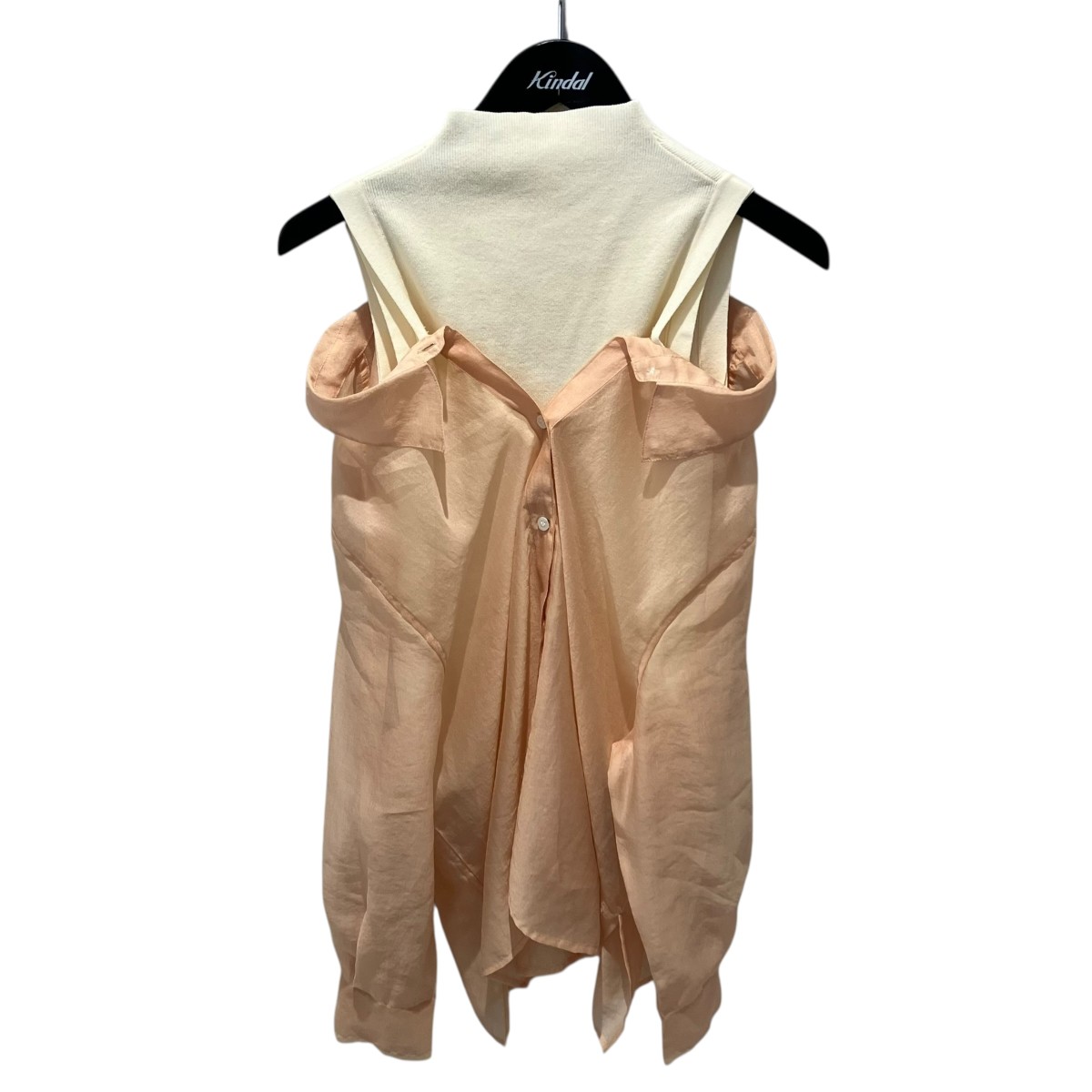 【中古】FRAY IDFWNT261104 ｾﾐｼｱｰｼｬﾂﾚｲﾔｰﾄﾞﾆｯﾄ アイボリー&times;オレンジ サイズ：ONE SIZE【価格見直し】｜ブランド古着のカインドオル