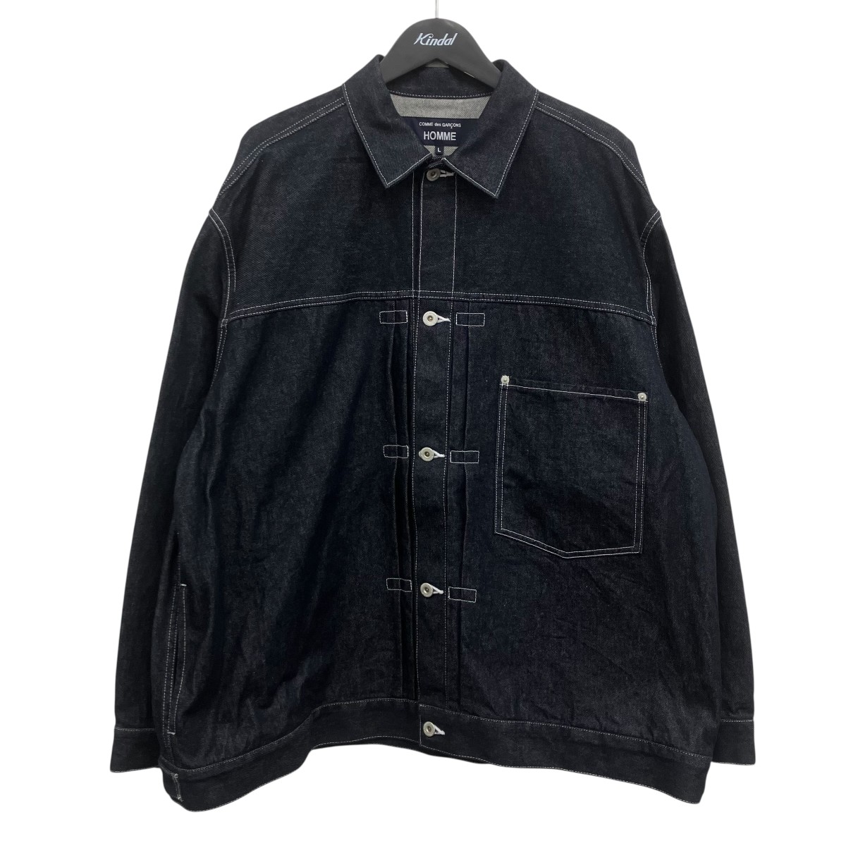 【中古】COMME des GARCONS HOMME 26SS 1st手合いジーンズ上衣 黒いこと 大きさ：L 【240526】（コムデギャルソンオム）
