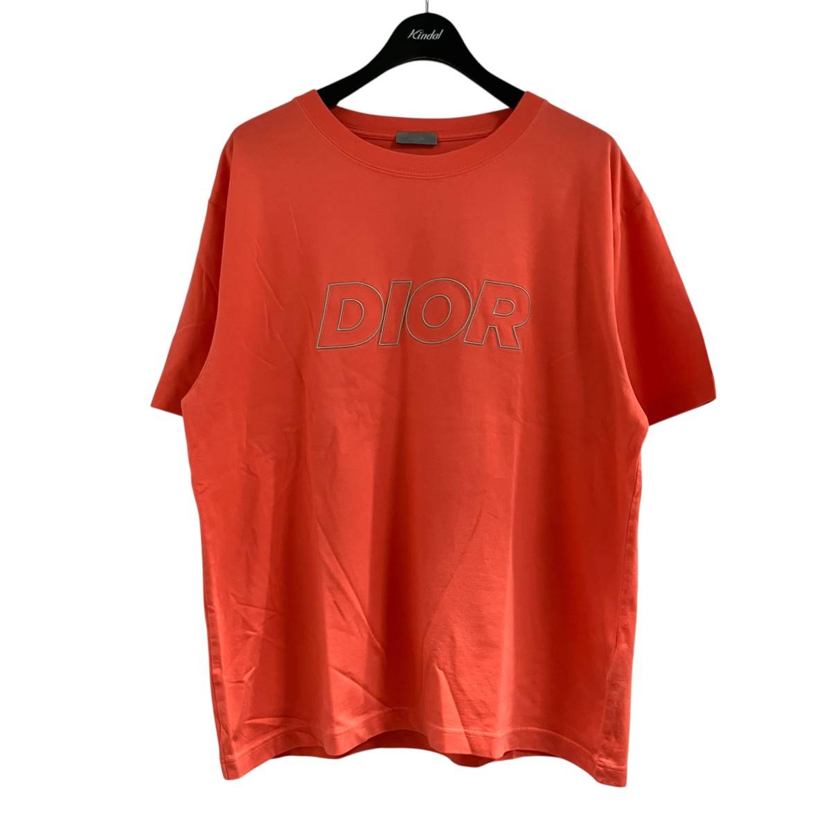【中古】DIOR ロゴタイプtプルオーバー オレンジ色 大きさ：XL 【240526】（クリスチャンディオール）