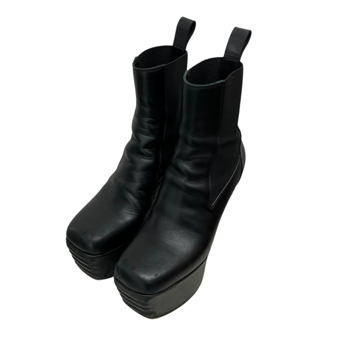 【中古】RICK OWENS MINIMAL GRILL BEATLE グラデーションヒールキスブーツ RP01C5847 黒いこと×せつ然たる 大きさ：38 【240526】（リックオウエンス）
