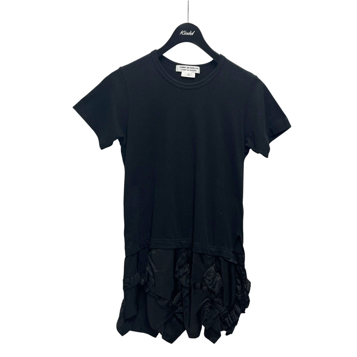 【中古】COMME des GARCONS COMME des GARCONS フリルキリカエカットソー RQ-T046 黒いこと 大きさ：XS 【240526】（コムデギャルソンコムデギャルソン）