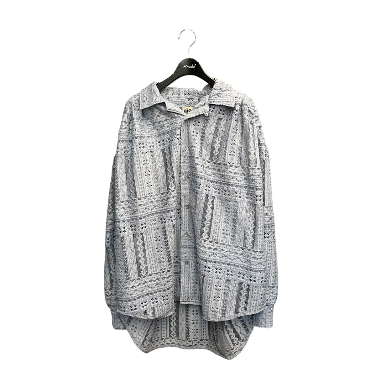 【中古】AiE Painter Shirt - Poly Lace レギュラーカラーシャツ PU669 天の原青碧 大いさ：S 【240526】（エーアイイー）