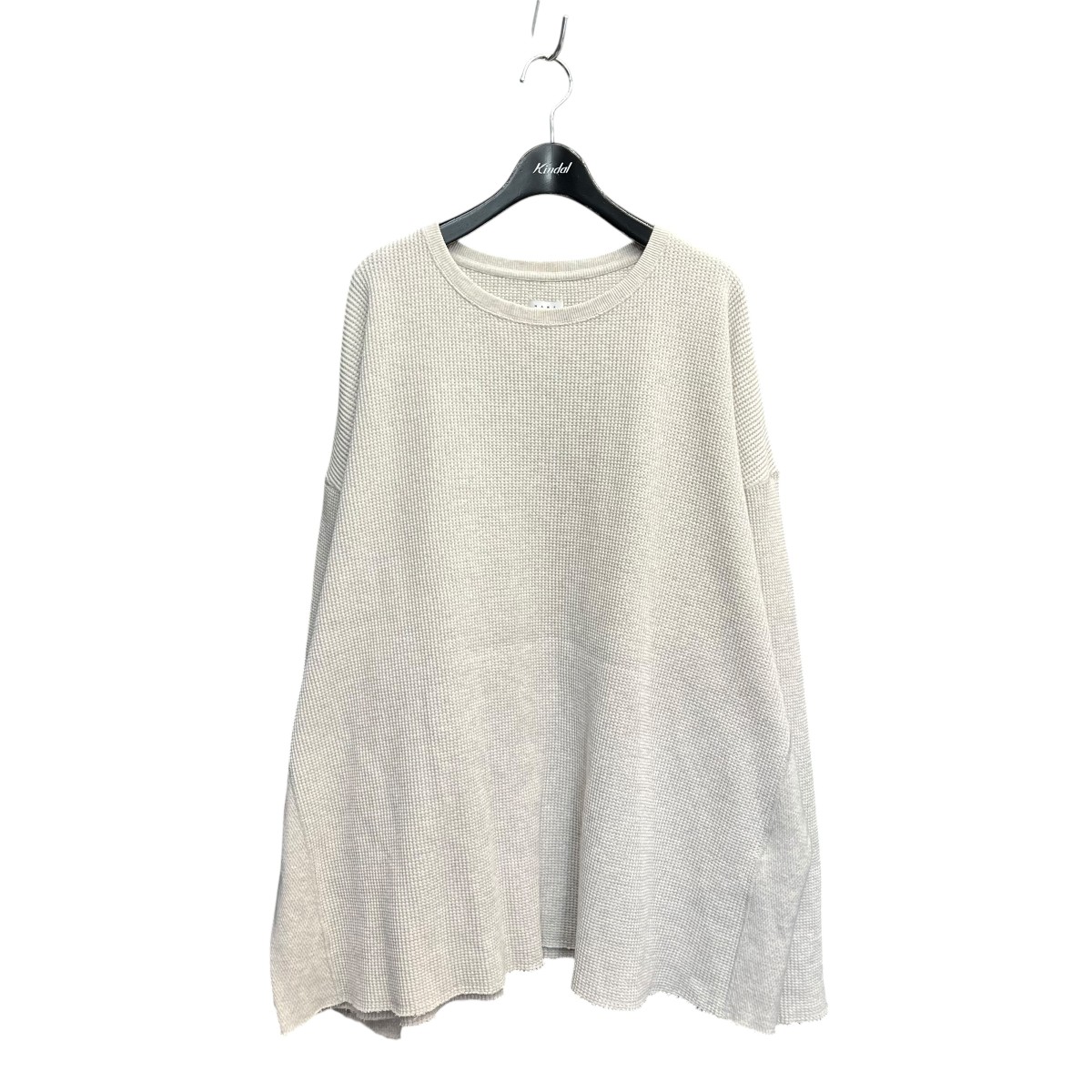 【中古】Name．26SS WAFFLE SIDE RIB LOOSE SLEEVE TEE サーマルカットソー NMCU 047 ライトグレー サイズ：2【価格見直し】｜ブランド古着のカインドオル