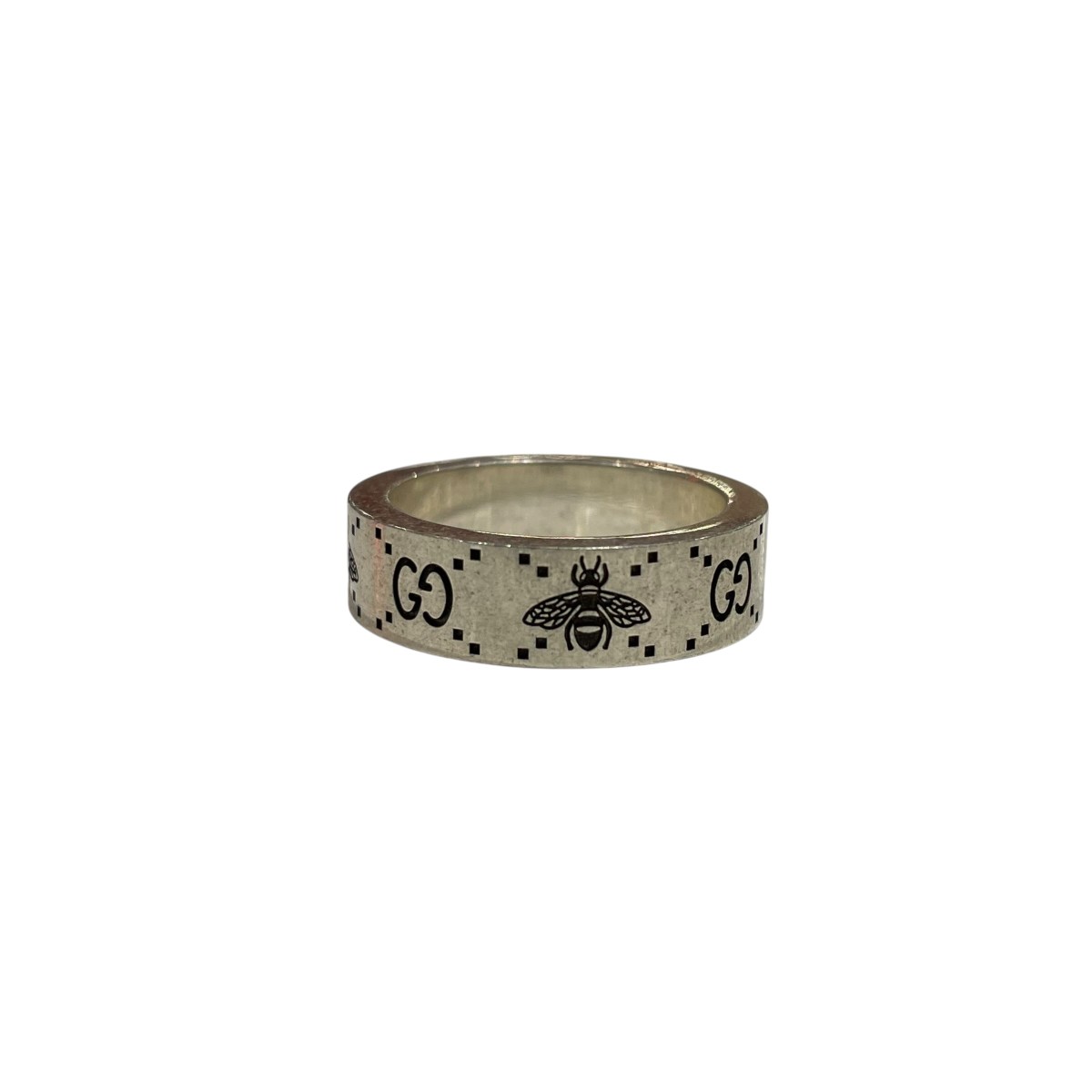 【中古】GUCCI GG＆BEE 輪っか しろがね色 大きさ：15号 【240526】（グッチ）