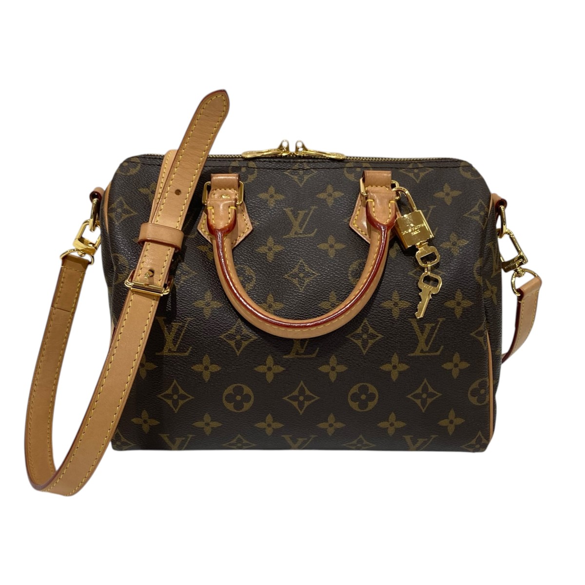 【中古】LOUIS VUITTON スピーディバンドリエール25 M41113 赤銅色 【240526】（ルイヴィトン）