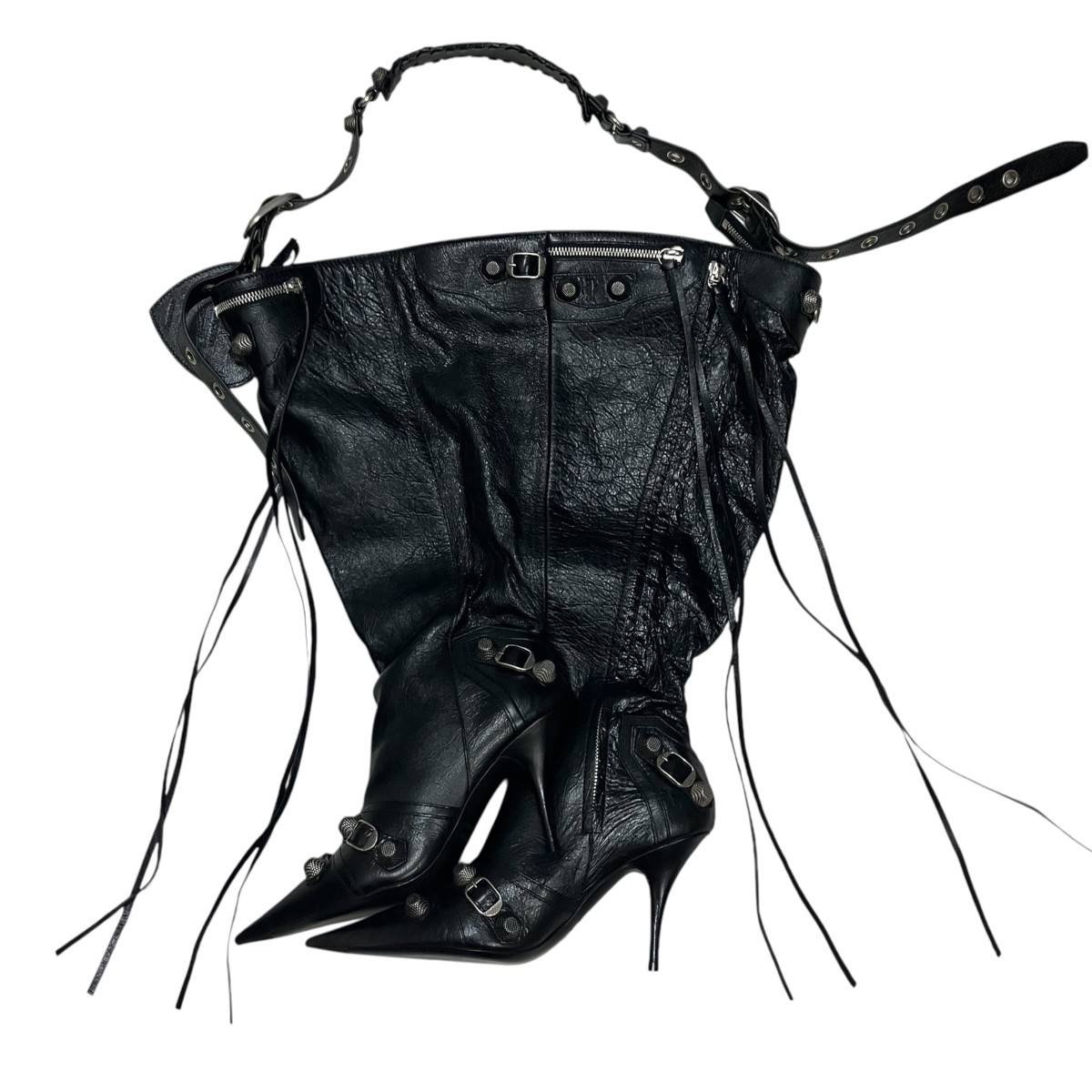 【中古】BALENCIAGA ルカ決勝点 ブーツショルダーバッグ 黒いこと 【250526】（バレンシアガ）