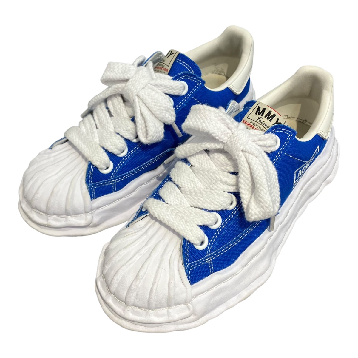 【中古】Maison MIHARA YASUHIRO BLAKEY LOW ブレイキー スニーカー A08FW735 青み 大きさ：37(約23糎) 【250526】（メゾンミハラヤスヒロ）