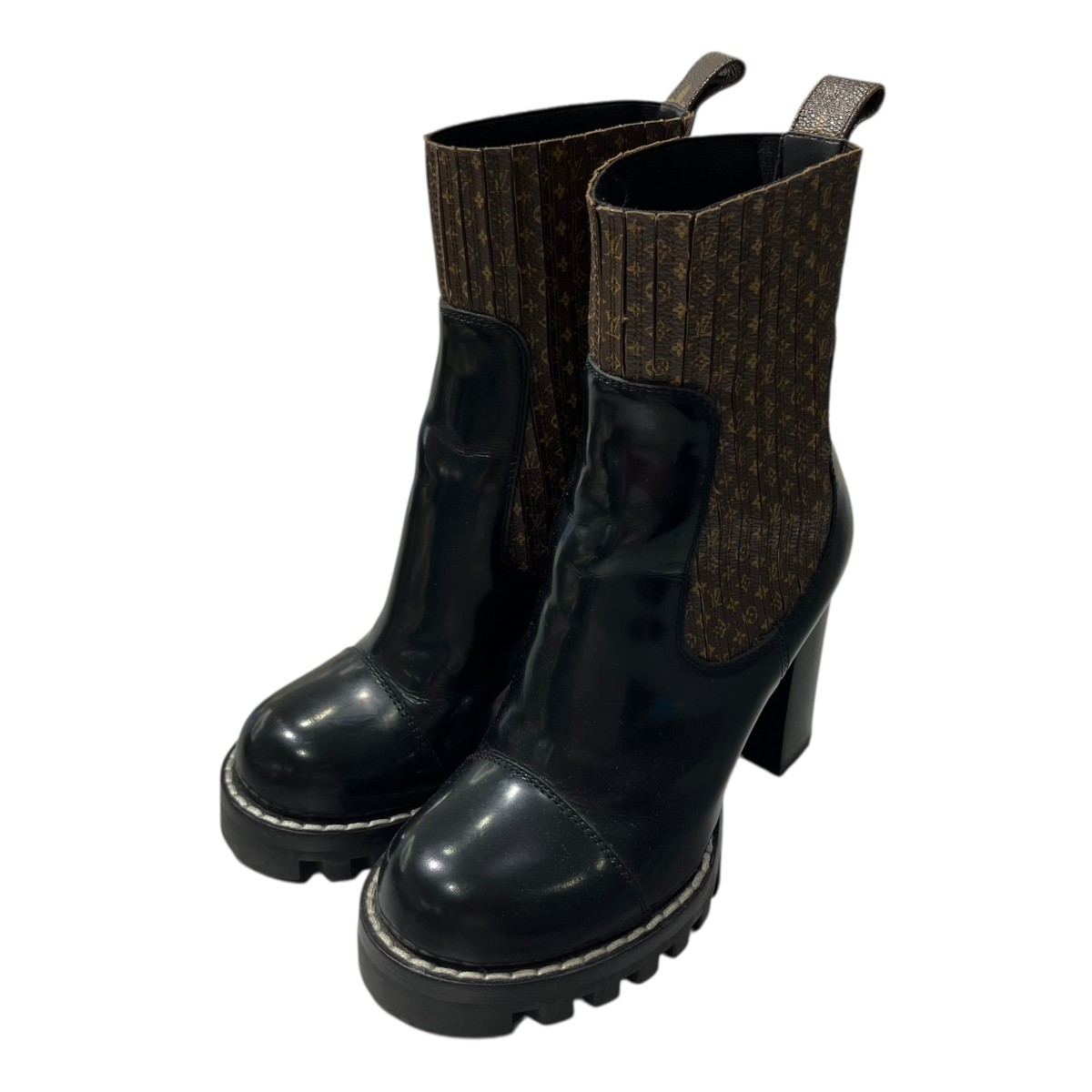 【中古】LOUIS VUITTON スタートレイルライン 遊撃手ブーツ MA0179 黒いこと 大きさ：35(約22.5珊) 【250526】（ルイヴィトン）