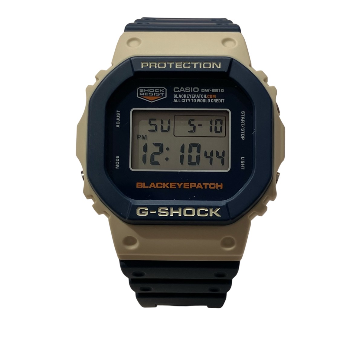 【中古】CASIO×BlackEyePatch G-SHOCK DIGITAL 5600 ディジタルウォッチ SERIES DW-5610BEP-2JR 米国海軍×ベージュ 大きさ：書きとどめるなし 【250526】（カシオ×ブラックアイパッチ）