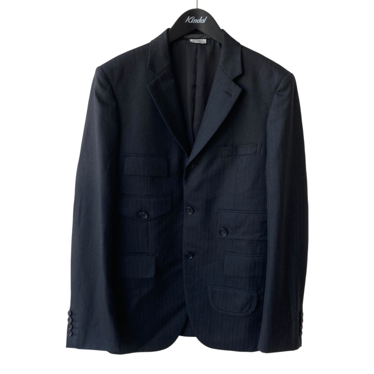 【中古】COMME des GARCONS HOMME DEUX　25AW テーラードジャケット DP-J044 グレー サイズ：M 【260526】（コムデギャルソンオムドゥ）｜ブランド古着のカインドオル
